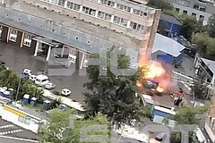 Момент взрыва в Москве попал на видео