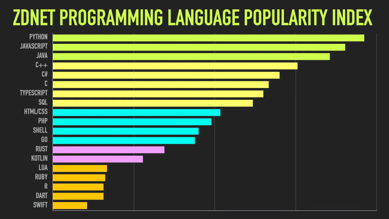 Названы самые популярные языки программирования в 2024 году: Python, Go, Rust - Tproger