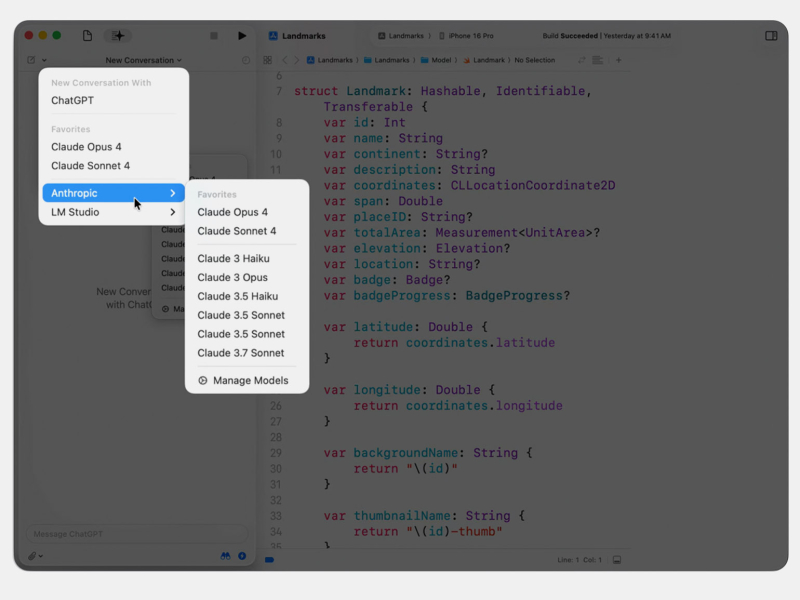 WWDC для разработчиков: Xcode с ChatGPT, фреймворк для локальных LLM и конструктор иконок